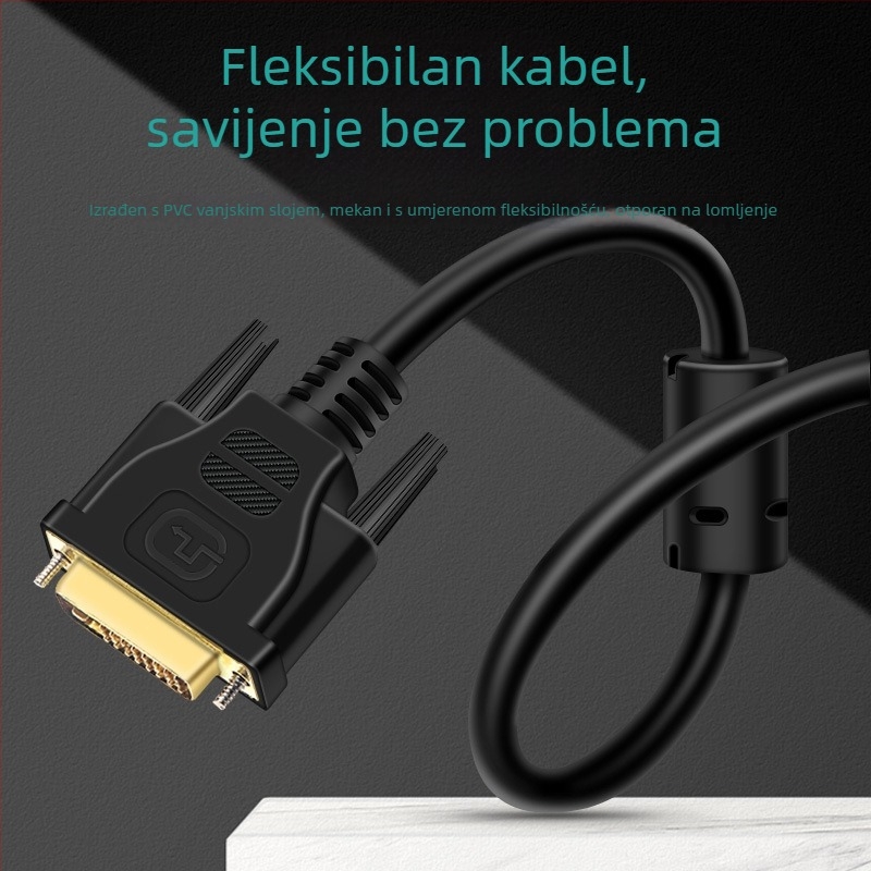 Good Yi Xin DVI kabel 24+1, muški–ženski, pozlaćeni priključci, bakar bez oksidacije