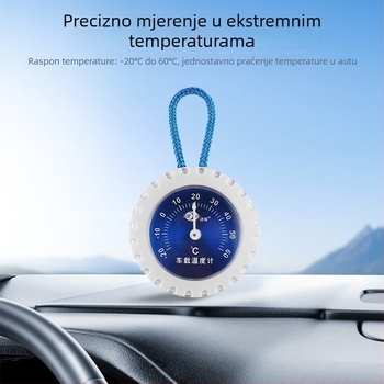 Analogni termometar s pokazivačem za automobil i unutarnju upotrebu, bez baterije, za kućne ljubimce i inkubator reptila, PVC+metal+ABS, aksijalni tip, JJG202-2005