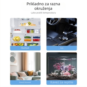 Analogni termometar s pokazivačem za automobil i unutarnju upotrebu, bez baterije, za kućne ljubimce i inkubator reptila, PVC+metal+ABS, aksijalni tip, JJG202-2005
