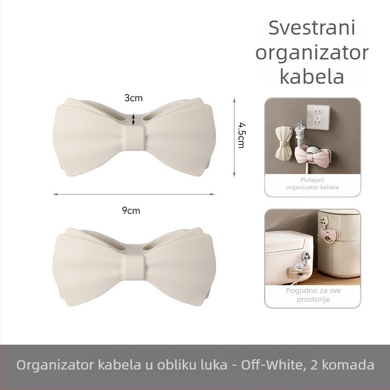 FaSoLa držač utičnice za kućanske uređaje — klip za kabel i organizator kablova za kuhinju s dizajnom mašne