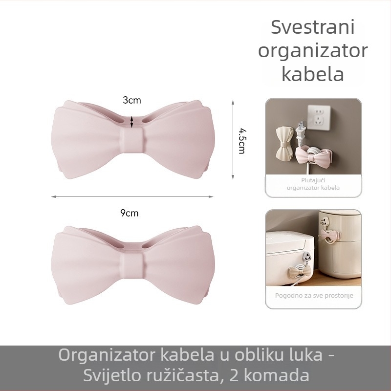 FaSoLa držač utičnice za kućanske uređaje — klip za kabel i organizator kablova za kuhinju s dizajnom mašne