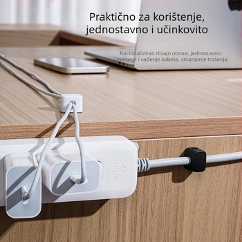 Magnetski organizator kablova s ljepilom (ABS akrilni film; za stolno korištenje; brend: Qiao Jie)