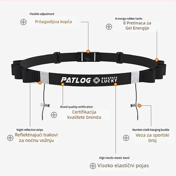 Drifter maratonski pojas za broj, poliester, smanjenje opterećenja, unisex, za sportske aktivnosti na otvorenom