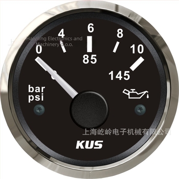 LED zaslona mjerač tlaka ulja 5/10 Bar za automobile i brodove, 12-24V, nehrđajući čelik + plast, model KY