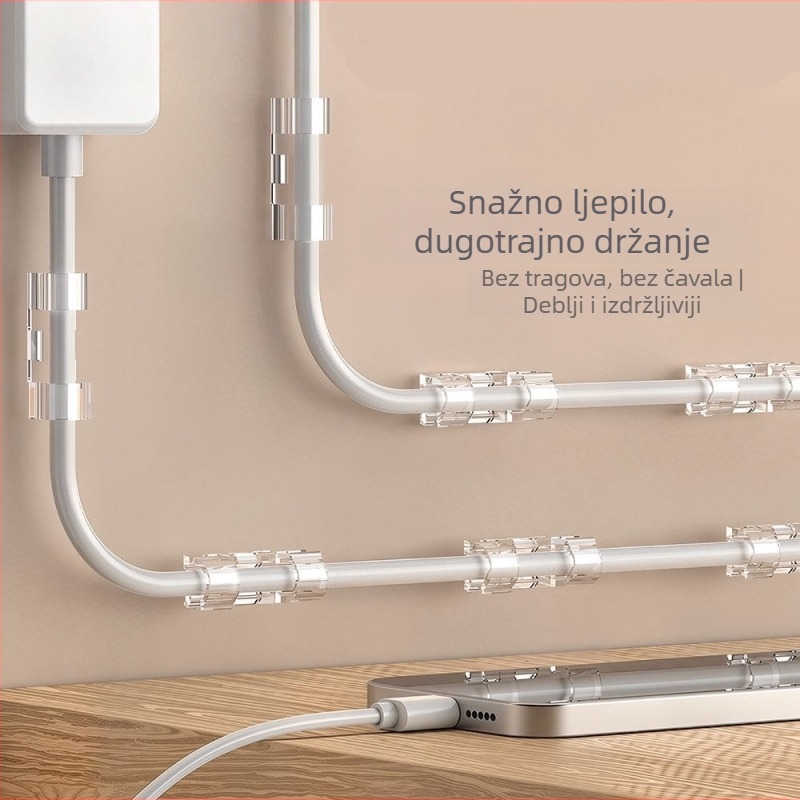 Zidni organizator kablova, klipsa za kabel bez bušenja, upravljanje kabelima