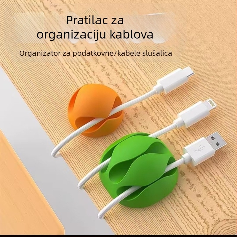 Silikonski klip za kabel za stol – organizator kablova, sladak crtani stil, lansiranje ljeto 2024, težina 5 g (2 otvora) / 6,5 g (3 otvora)