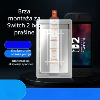 Nintendo Switch2 Staklena zaštita zaslona – prednja, HD, antiotisak prsta