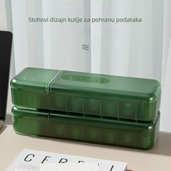Kutija za pohranu stolnih kablova s poklopcem i pregradnim odjeljcima (PP materijal, moderni minimalistički stil, za stolno i dnevno boravak, Autonomy branda, lansirana 2023.)