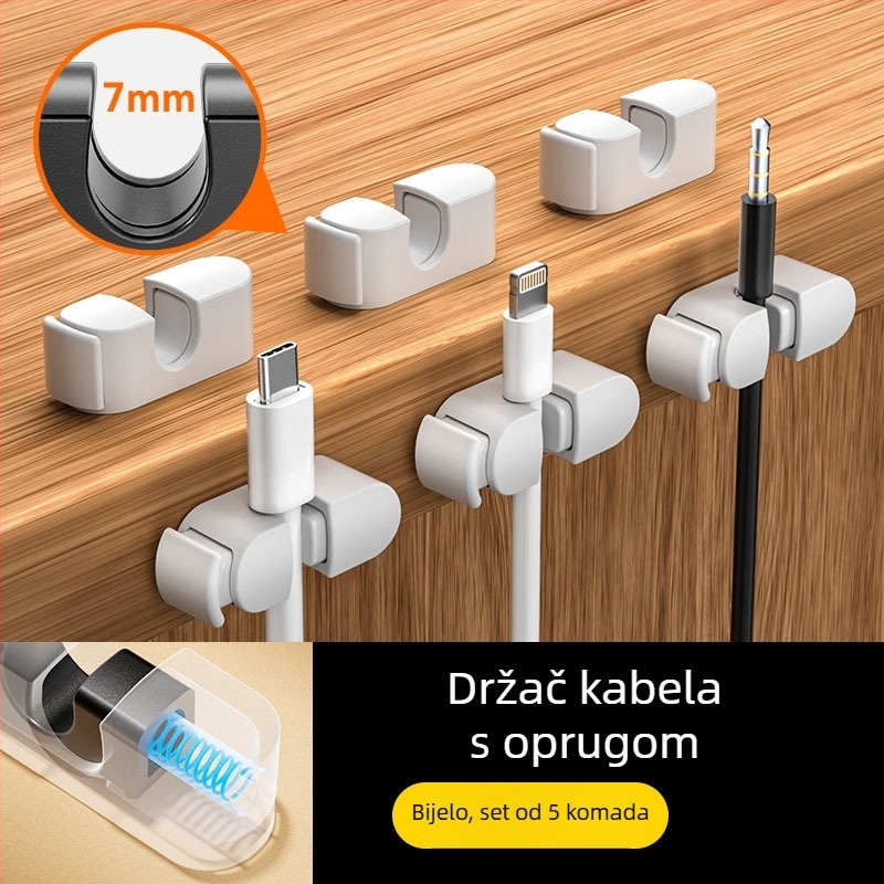 Kabel organizator za stol – samoljepljivi, ABS, jednostavan i moderan stil, pogodno za ured, dom, studentski dom i auto