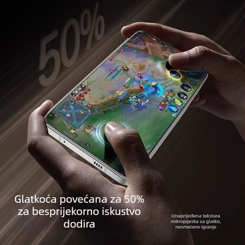 Kaljeno staklo zaštitnik zaslona za iQOO 13 – mat završetak, potpuno prekrivanje zaslona, otključavanje otiskom prsta