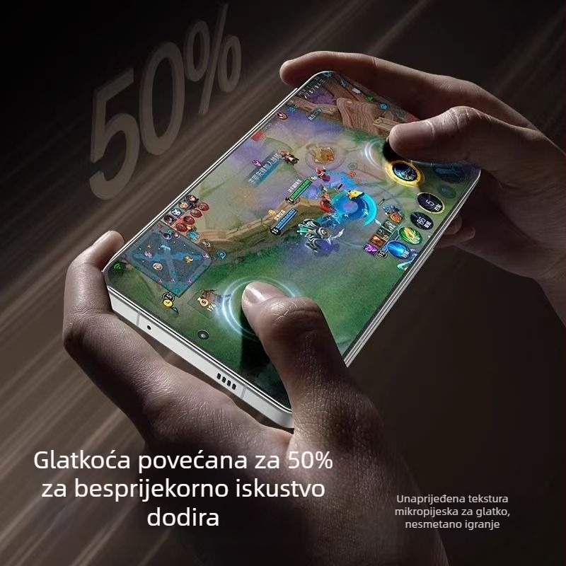 Kaljeno staklo zaštitnik zaslona za iQOO 13 – mat završetak, potpuno prekrivanje zaslona, otključavanje otiskom prsta