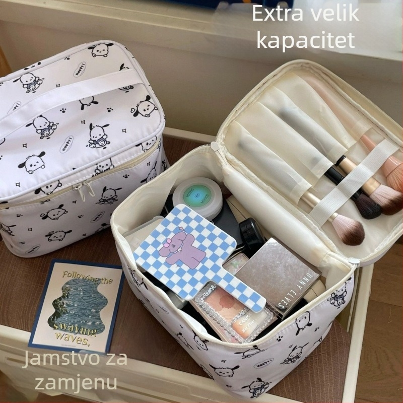 Torbica za šminku velikog kapaciteta, za putovanja i svakodnevnu upotrebu, materijal platno, unisex