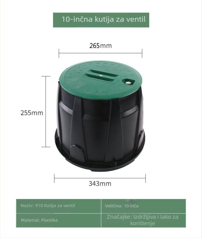 Plastična kutija ventila za navodnjavanje vrta — tip čajnik/kanva/tuš, kućno vrtlarenje