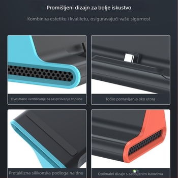 Switch2 projekcijski dok s mrežnim sučeljem, PD brzo punjenje, TV način, HD konverter, plug-and-play