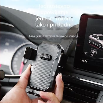 Držač za telefon u automobilu s usisnom čašicom, montaža na ploču, 360° rotacija, univerzalna kompatibilnost, 5W snage