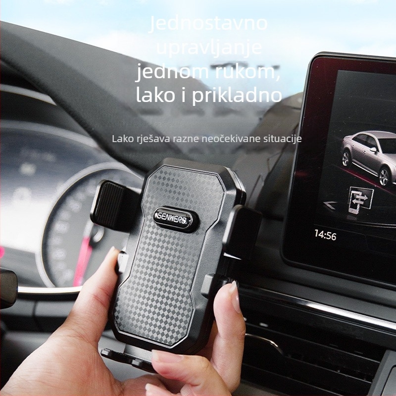 Držač za telefon u automobilu s usisnom čašicom, montaža na ploču, 360° rotacija, univerzalna kompatibilnost, 5W snage