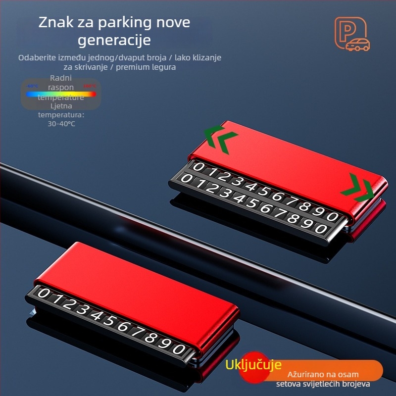 Skrivena dvostruka registarska pločica automobila – metalna konstrukcija, prilagodljivo, tiskanje logotipa dostupno; Model: dvostruka registarska pločica; Tip: Skrivena