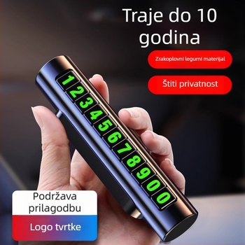 Metalna magnetska pločica za privremeno parkiranje s logom tvrtke, pločica za premještanje automobila – poslovni dar
