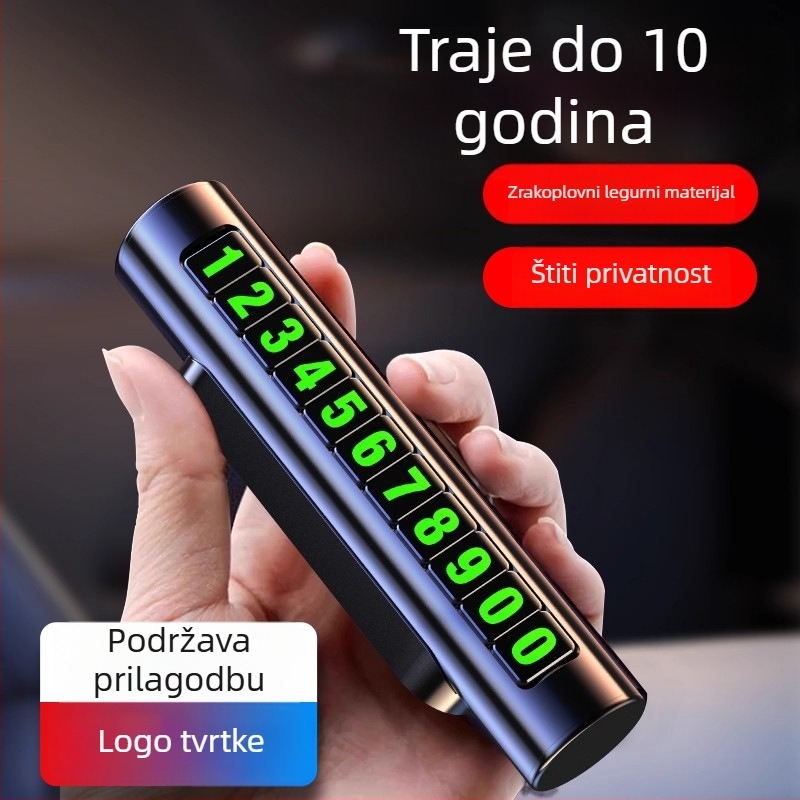 Metalna magnetska pločica za privremeno parkiranje s logom tvrtke, pločica za premještanje automobila – poslovni dar