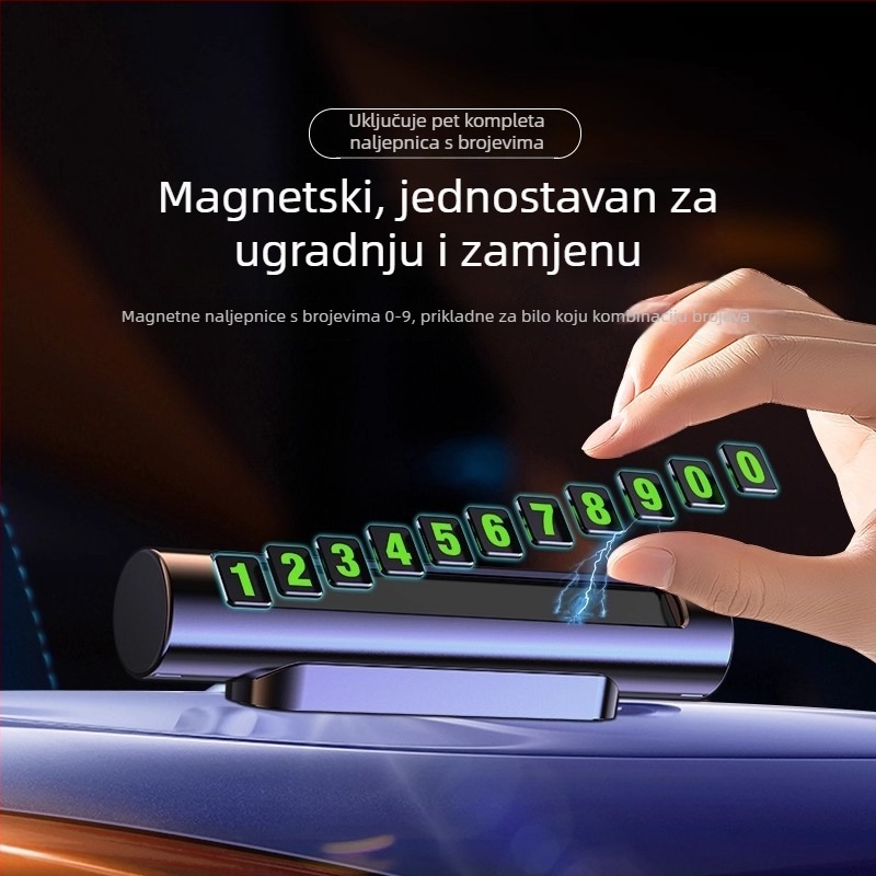 Metalna magnetska pločica za privremeno parkiranje s logom tvrtke, pločica za premještanje automobila – poslovni dar