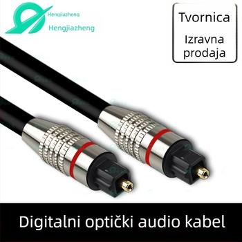1m Toslink digitalni optički kabel sa četvrtastim priključkom za TV, DVD pojačalo i soundbar, plastično optičko vlakno, ROHS certificiran, model 108