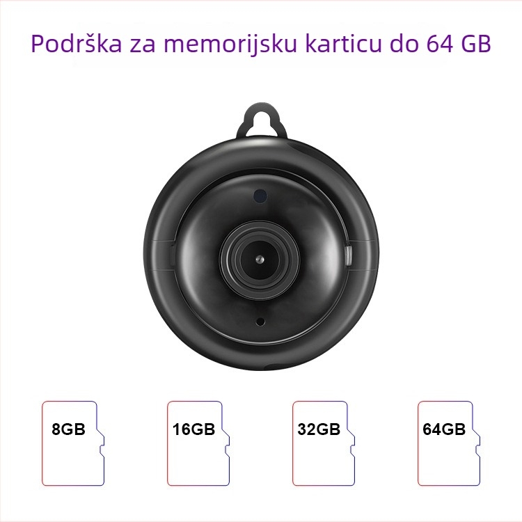Pametna kućna sigurnosna kamera s WiFi-jem, HD rezolucijom, infracrveno noćno snimanje, za unutarnju i vanjsku upotrebu