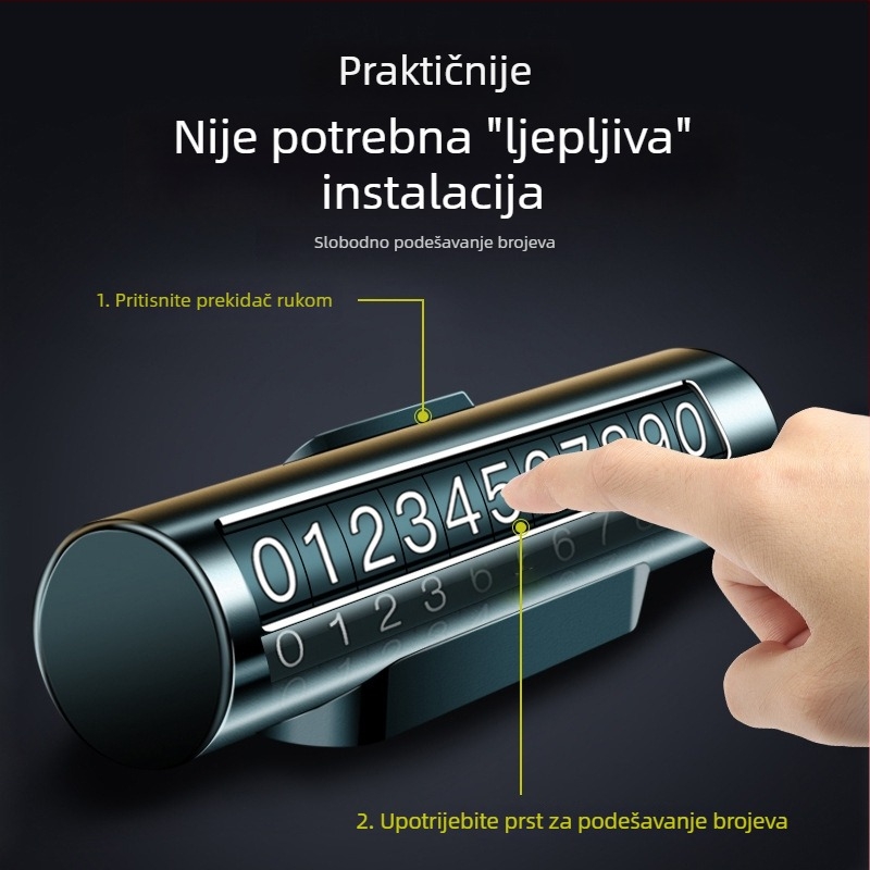 Privremena ploča za parkiranje za Toyota Avalon, RAV4, Camry, CH-R, Levin — metal, marka Shadow, bez prilagođavanja