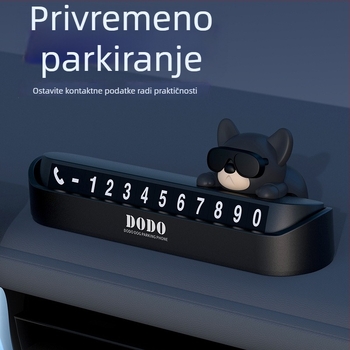 Privremena pločica za parkiranje autom sa skrivenim telefonskim brojem i prilagođenim logom - poklon