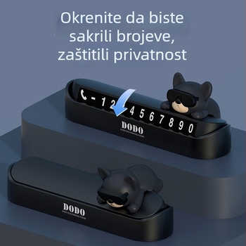 Privremena pločica za parkiranje autom sa skrivenim telefonskim brojem i prilagođenim logom - poklon