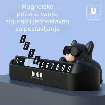 Privremena pločica za parkiranje autom sa skrivenim telefonskim brojem i prilagođenim logom - poklon