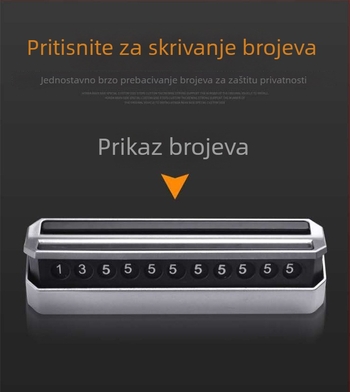 Privremena pločica za parkiranje autom, LMH-P001, plastična, prilagodljiva s logom, mogućnost privatne marke