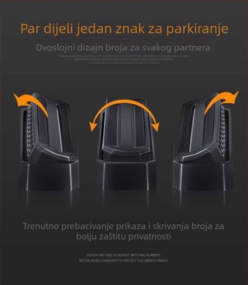 Privremena pločica za parkiranje autom, LMH-P001, plastična, prilagodljiva s logom, mogućnost privatne marke