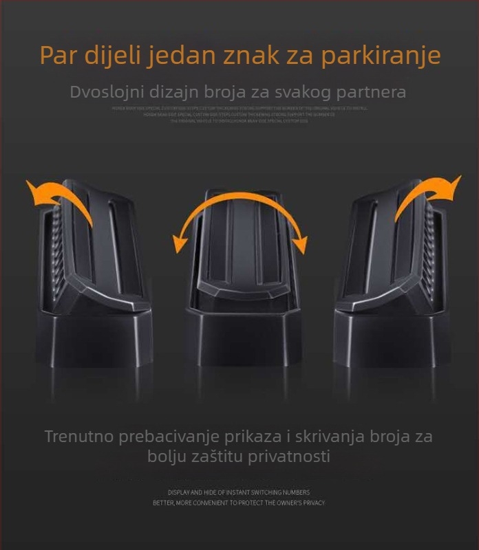 Privremena pločica za parkiranje autom, LMH-P001, plastična, prilagodljiva s logom, mogućnost privatne marke
