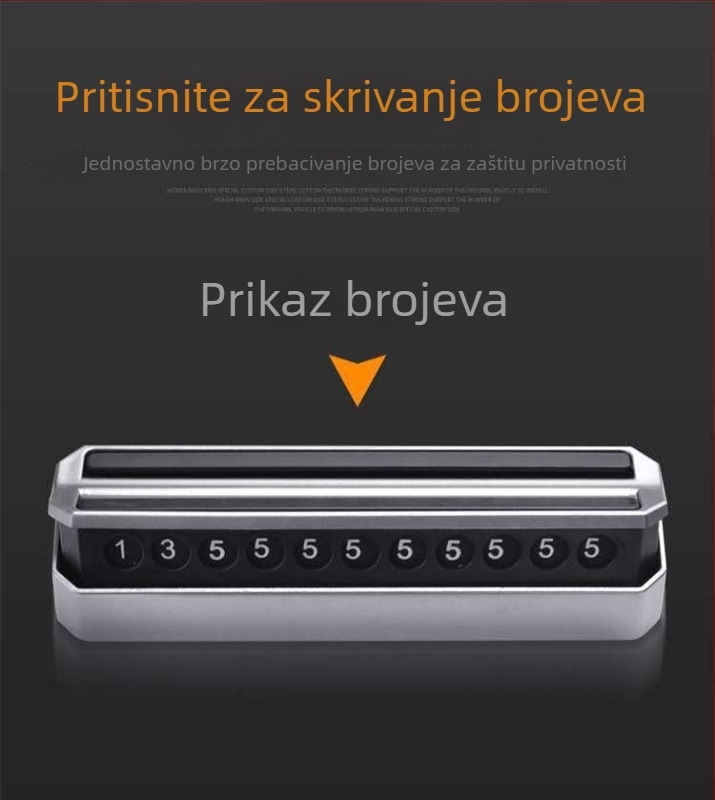 Privremena pločica za parkiranje autom, LMH-P001, plastična, prilagodljiva s logom, mogućnost privatne marke
