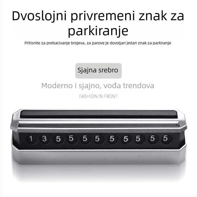 Privremena pločica za parkiranje autom, LMH-P001, plastična, prilagodljiva s logom, mogućnost privatne marke