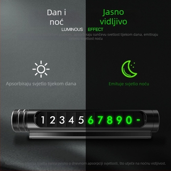 Privremeni znak za parkiranje od aluminijske legure sa skrivenim sigurnosnim čekićem i rezačem – broj parkirne kartice, Guangdong porijeklo, QB.DESIGN/Joba DESIGN
