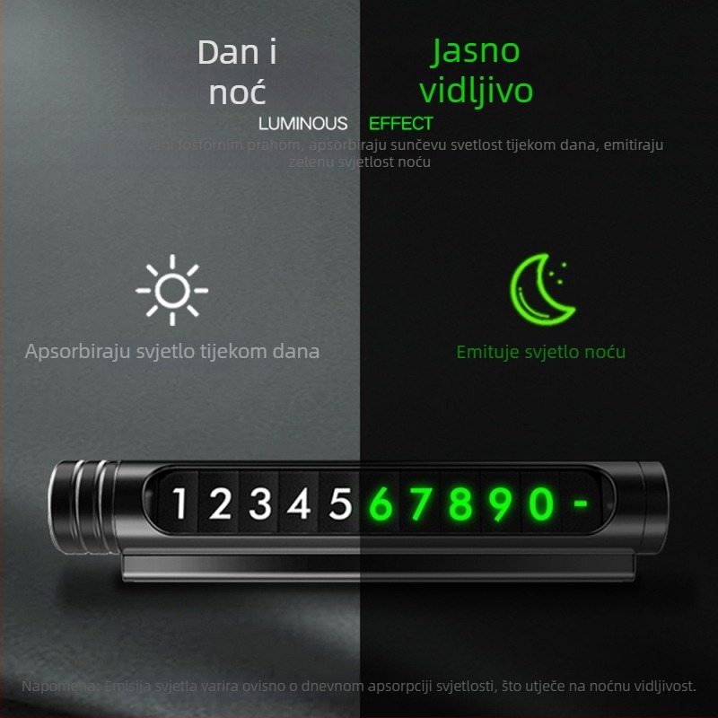 Privremeni znak za parkiranje od aluminijske legure sa skrivenim sigurnosnim čekićem i rezačem – broj parkirne kartice, Guangdong porijeklo, QB.DESIGN/Joba DESIGN