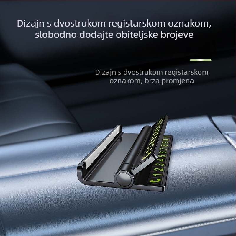 Plastična skrivena privremena tablica za parkiranje s telefonskim brojem, model HH-088, ispis logotipa, prilagođavanje, Tianxi