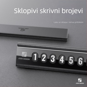 Privremena pločica za parkiranje vozila s metalnom složenom konstrukcijom, skriveni tip, model H-14; materijal: metal; otisak logotipa: da; obrada i personalizacija: da; ovlaštena privatna marka: da