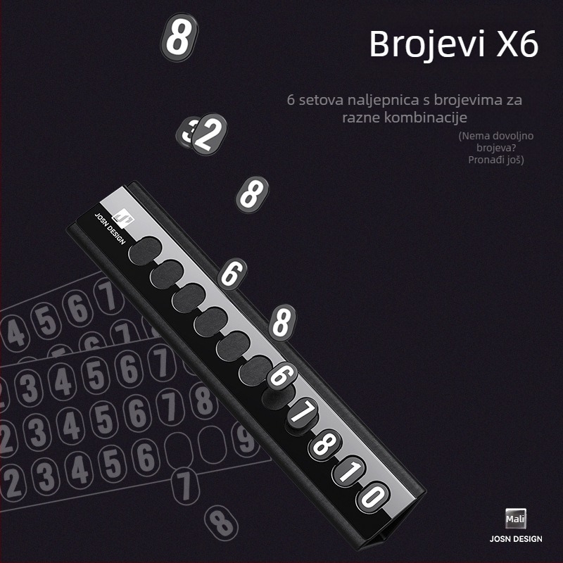 Privremena pločica za parkiranje vozila s metalnom složenom konstrukcijom, skriveni tip, model H-14; materijal: metal; otisak logotipa: da; obrada i personalizacija: da; ovlaštena privatna marka: da