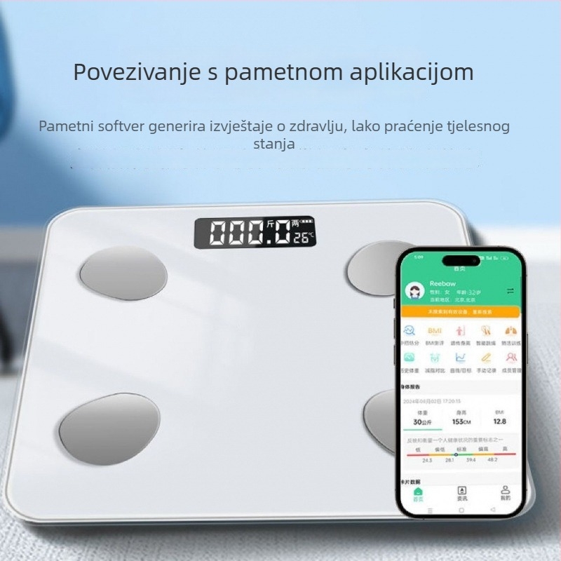 Vaga za tjelesnu masnoću – inteligentna, visoke preciznosti, za odrasle, marka Unique