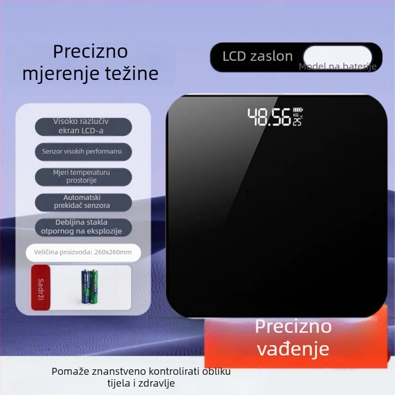 Vaga za tjelesnu masnoću – inteligentna, visoke preciznosti, za odrasle, marka Unique