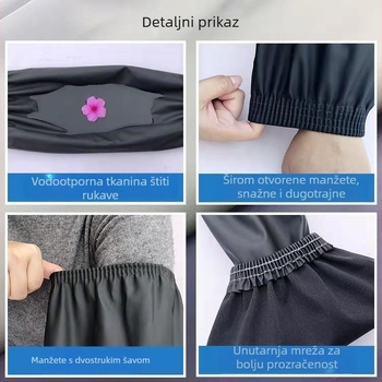 Kožni rukav za podlakticu - vodootporan i otporan na ulje, produženi PU premaz, za odrasle, unisex, kuhinjska rad