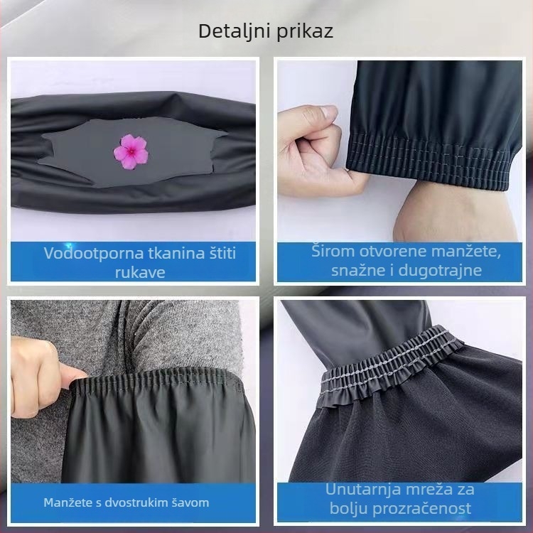 Kožni rukav za podlakticu - vodootporan i otporan na ulje, produženi PU premaz, za odrasle, unisex, kuhinjska rad