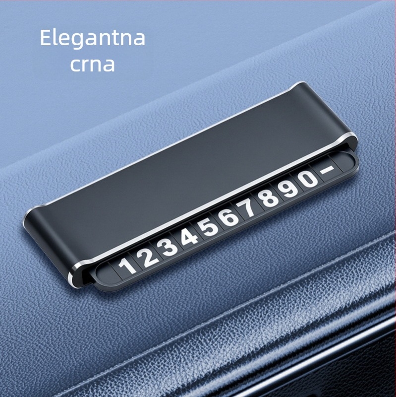 Privremena pločica za parkiranje automobila - aluminijska legura, model G201, moguć prilagodba, ispis logotipa moguć, skriveni tip