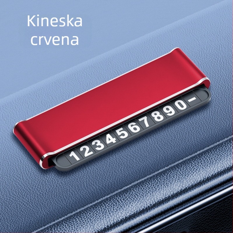 Privremena pločica za parkiranje automobila - aluminijska legura, model G201, moguć prilagodba, ispis logotipa moguć, skriveni tip