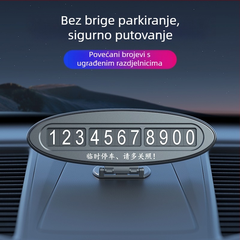 Skrivena tablica za premještanje automobila – Model J3, plastika, otisnuto logo, prilagodljivo