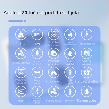 Inteligentna vaga za tjelesnu masu i masnoću Worley FG2313WB, 5–180 kg, visokoučinkoviti G-senzor, kaljeno staklo, bežični domet 5–10 m