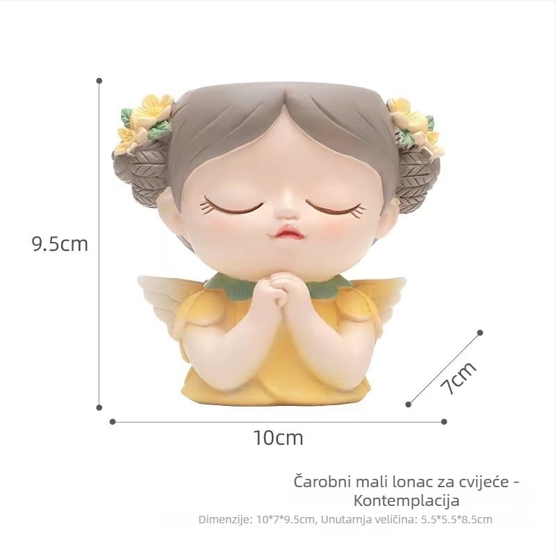 Sukulentni lonac od smole - sladak vilinski stil, kućna dekoracija, mikro krajolik