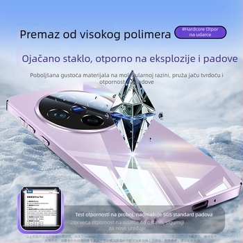 Kućište Vivo X200S s oglednim staklom, ultra tanko, puna zaštita, otpornost na padove, poboljšano odavanje topline